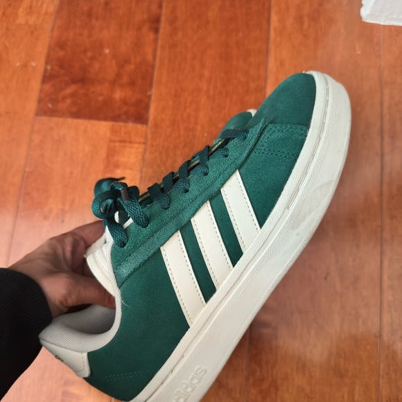 Adidas Men's Forest Green and White Sneakers - Picture 6 of 6